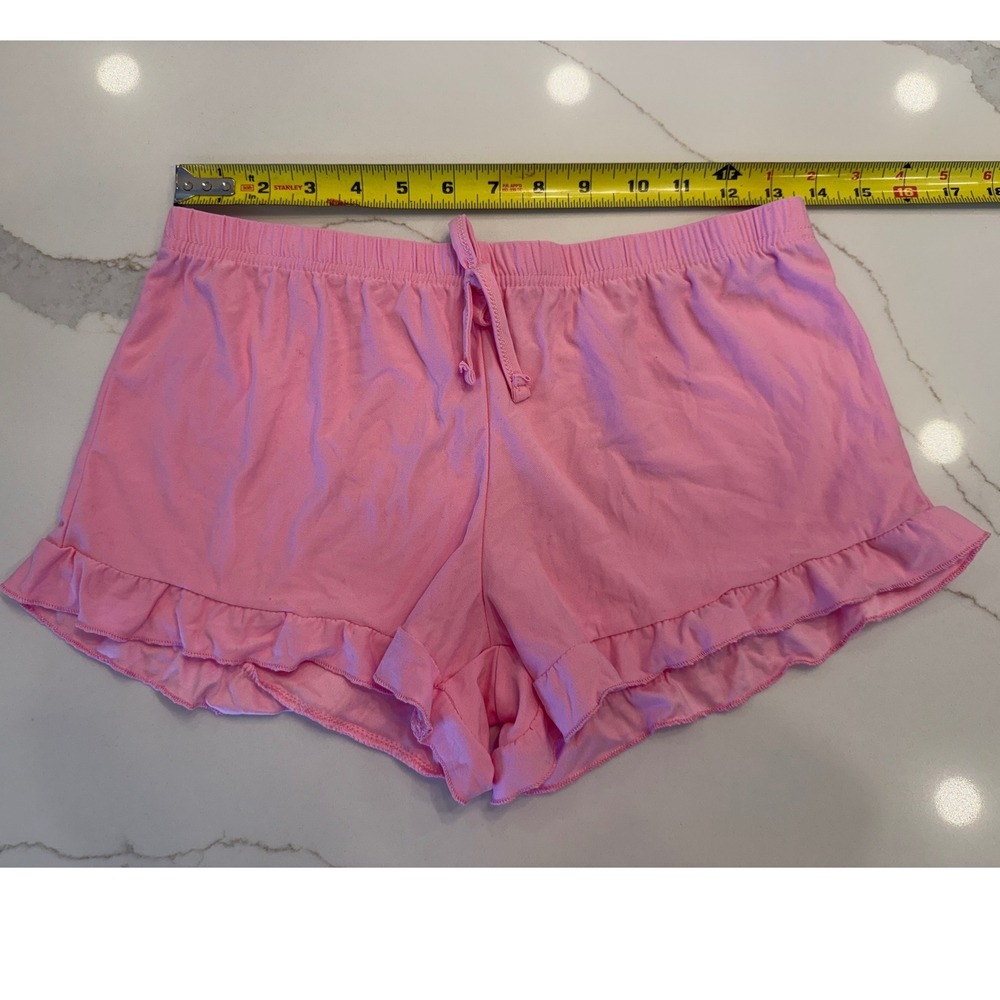 Fashion Nova Pink Ruffle Pajama Shorts Medium 2SP800 Sleepwear Loungewear